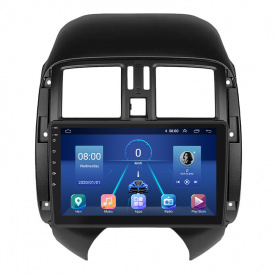 Штатная магнитола Lesko Nissan Versa II Рестайлинг 2014-2019 9" 4/64Gb 4G Wi-Fi GPS Top (11500-64078)