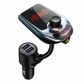 Фм-трансмиттер автомобильный Auto Parts LED5 2 x USB DL 97044 Black