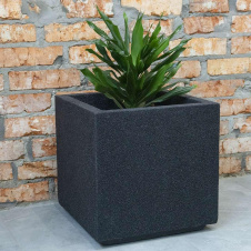 Вазон бетонный Лиссабон S 40x40x40 см, уличный садовый Футеровка крошкой