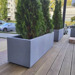Цветочник бетонный Лиссабон 2XL 40x120x40 см, уличный садовый Тячев