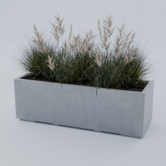 Цветочник бетонный Лиссабон 2XL 40x120x40 см, уличный садовый Тячев