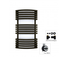 Рушникосушка комбінована Terma Kioto 870x480 Black mat (9005 mat) тен MOA + вентиль Integra Black mat
