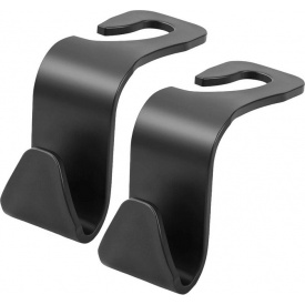 Крючки в автомобиль Xiamen вешалки на подголовник в машину 2 шт Black (050546)