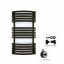 Рушникосушка комбінована Terma Kioto 870x480 Black mat (9005 mat) тен MOA + вентиль Integra Black mat Покровськ