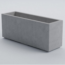 Вазон бетонный Ховд CF40x97x30 см, уличный садовый Футеровка крошкой