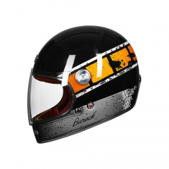 Мотошолом інтеграл Beon B-510 Fiber graffiti XL Shiny Black-Orange (298710) Київ