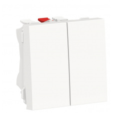 Двухклавишный переключатель Schneider Electric NU321318 (схема 6) 10А 2М (белый)