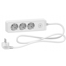 Трехместный удлинитель Schneider Electric ST9431W (1,5м) белый