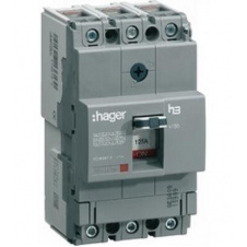 Автоматический выключатель Hager x160, In=125А, 3п, 18kA
