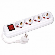 Удлинитель Horoz Electric 4 гнезда 3 М с заземлением и кнопкой (200-403-402)