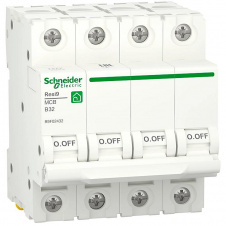 Автоматический выключатель Schneider Electric RESI9 6кА 4P 32A B (R9F02432)