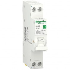 Дифференциальный автомат Schneider Electric Resi9 RCBO 10A C 1P+N 30mA АС 6kA (R9D87610)