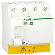 Дифференциальное реле Schneider Electric Resi9 40A 4P 100mA АС (R9R52440)