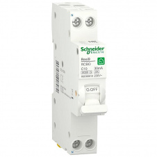 Дифференциальный автомат Schneider Electric Resi9 RCBO 10A C 1P+N 30mA А 6kA (R9D88610)