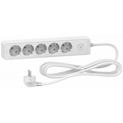 Пятиместный удлинитель Schneider Electric ST9453W (3м) белый Токмак