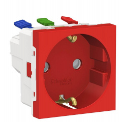 Розетка Schneider Electric NU305703 (зажимной контакт) 16А (красная) Чорноморськ