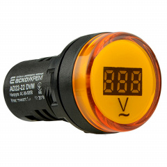 Вольтметр желтый цифровой AD22-22 DVM 80-500 В AC АскоУкрем Черновцы