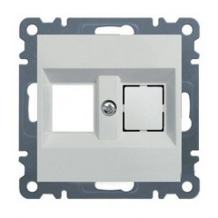 Панель двойная для RJ12/RJ45 WL2320 Lumina-2, белая, Hager Львів