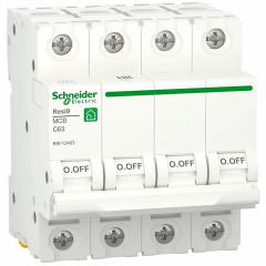 Автоматический выключатель Schneider Electric RESI9 6кА 4P 63A C (R9F12463) Сумы