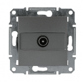 Розетка TV оконечная без рамки сталь Asfora, EPH3200162