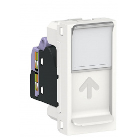 Одинарная компьютерная розетка Schneider Electric NU341618 RJ45 cat.6 STP с полем для надписи 1М (белая)