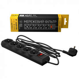 Фільтр живлення LogicPower LP-X5 PREMIUM, 3m black (9584)