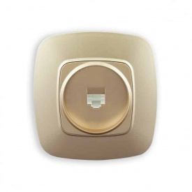 Розетка телефонная Horoz Electric ELA золото (112-007-0010-030)