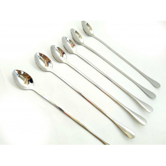 Набор коктейльных ложок (ложки для латте) 6 шт A-PLUS из нержавеющей стали