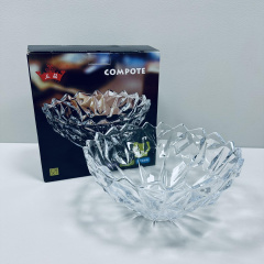 Фруктовниця скляна Yujing GlassWare 8314 24,5 см (23456) Полтава