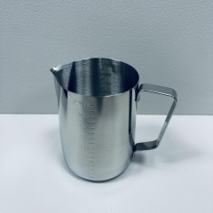 Молочник из нержавеющей стали Stenson R92698-1,0 без крышки с мерной шкалой 1 л Стальной (23537) Ровно