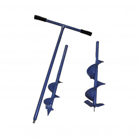 Бур шнековый ручной для сада AgroDim Землерой-250 2 насадки 100/150 мм iz16740