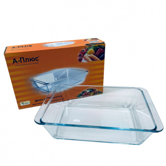 Форма для випікання скляна A-Plus 3999 33,5х21,5х8,5 см (23560)