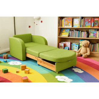 Диван-кресло мягкий раскладной Tobi Sho Дрим рогожка Bahama Салатовый/17, 1140х850х730 мм