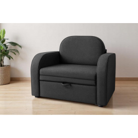 Диван-кресло мягкий раскладной Tobi Sho Дрим рогожка Bahama Серый/46, 1140х850х830 мм