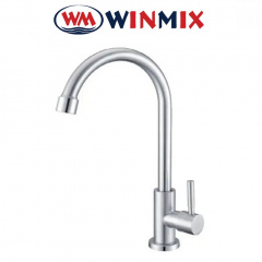 Однокран для холодной воды черный Winmix MONO-01 SUS Chrome 1/2" SUS304, из нержавеющей стали, Польша Краматорськ