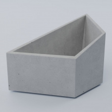 Клумба бетонная Будапешт R 57/42х116/42х56 см, уличная садовая RAL K7 Classic
