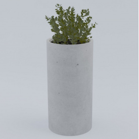 Ваза бетонная Осло XL 90x45 см, уличная садовая Футеровка крошкой