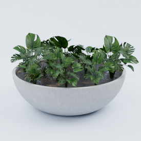 Ваза бетонная Вена XL 40x120x120 см, уличная садовая