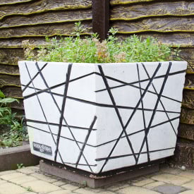 Вазон бетонный Гранада M 47x55/47 см, уличный садовый Футеровка крошкой