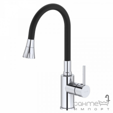 Смеситель для кухни с гибким изливом Imprese Argo-S f03409001EC хром/черный