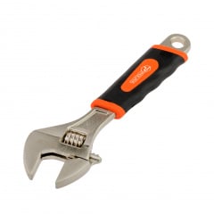 Ключ розвідний Polax з прогумованою рукояткою 200 мм (25-018) Енергодар