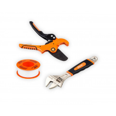 Набір трубний Стандарт Polax труборіз 3-42 мм товщина 2.8 мм тефлонова стрічка 15м та ключ розвідний 250 мм (335-14) Днепр