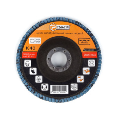 Коло (диск) Polax шліфувальний пелюстковий для УШМ (болгарки) оксид цирконію 125*28 мм зерно K40 (54-090) Бучач