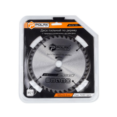 Диск Polax пиляльний по дереву з твердосплавними напайками 180 x 22.2/20, 40 Т (54-139) Київ