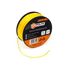 Шнур муляра Polax для будівельних робіт 1,5 мм х 50 м, жовтий (30-005) Калуш