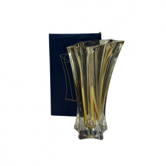 Ваза скляна Uniglass 8604 25 см Жовтий (23607)