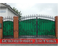 Ворота кованые из профнастила