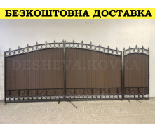 Кованые ворота из элементами ковки