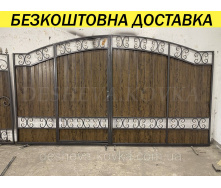Ворота з профнастилом та калиткою Код: А-0109(1)