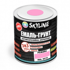 Эмаль-грунт акрил-полиуретановая шелковисто-матовая Skyline RAL 3015 3в1 Розовый 0,9 кг